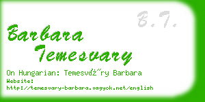 barbara temesvary business card